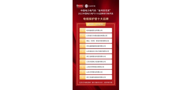 獲獎企業名單公布了！ 這些企業23年來獲得“電纜保護管十大品牌”榮譽稱號！